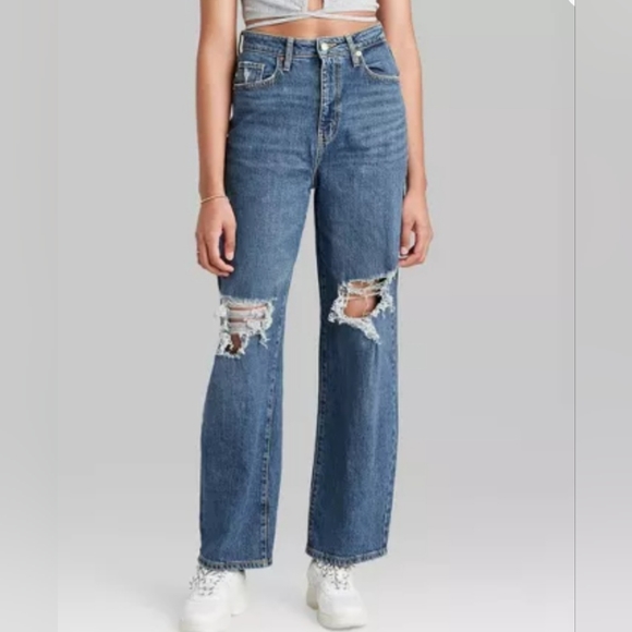 Wild Fable Super High- Rise Baggy Jean - size 00 - Picture 4 of 10